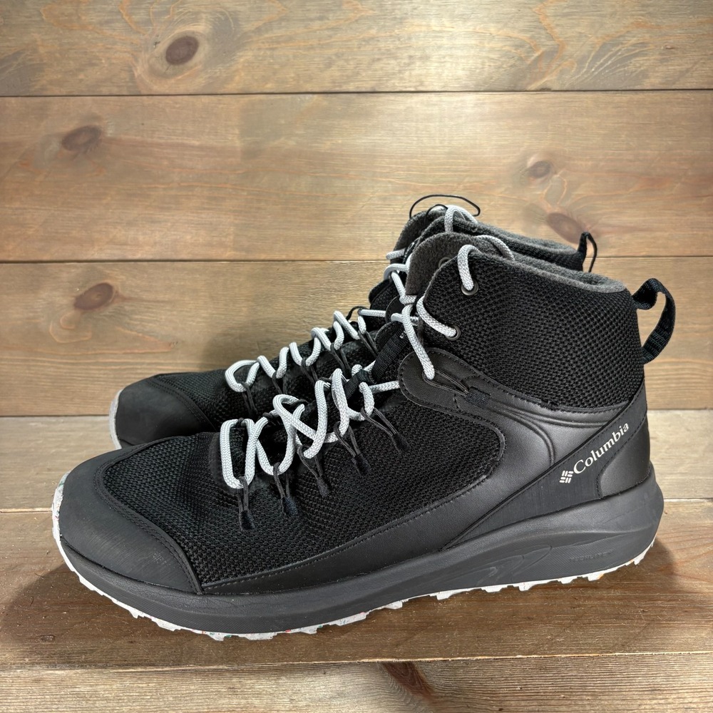 Columbia Trailstorm Mid Mens size 14 shoes Black Waterproof Hiking sneakers